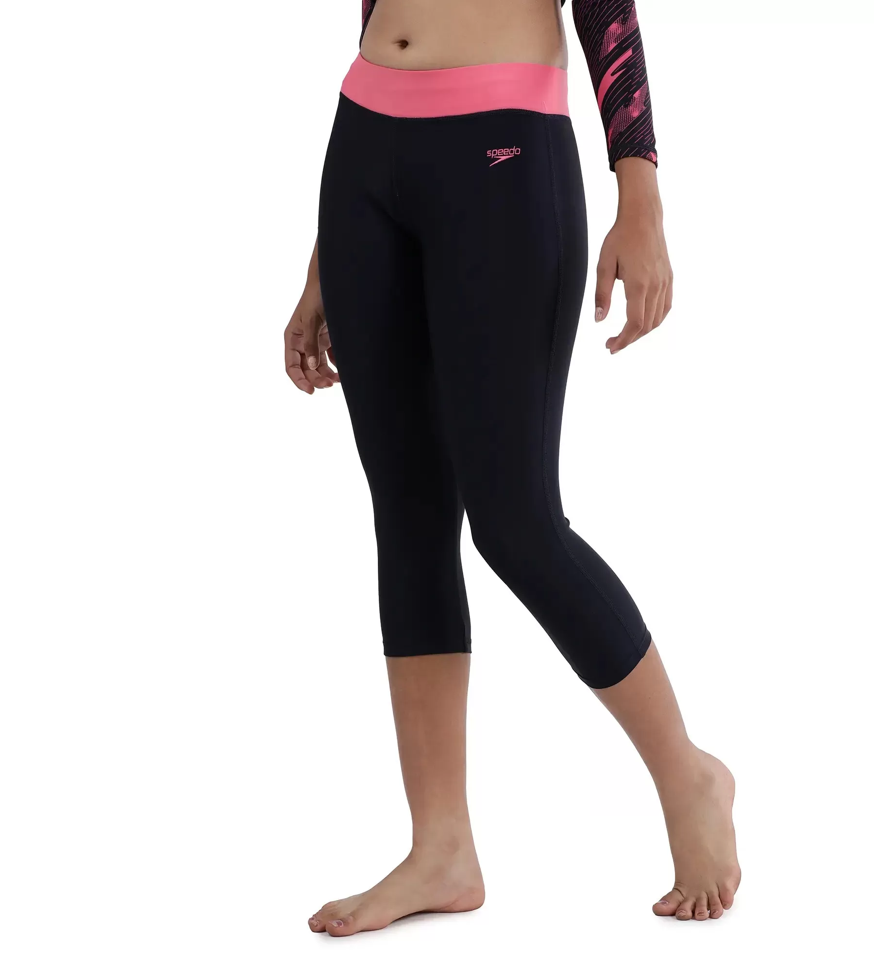 Girl's Endurance Active Capri - Truenavy & Fadango Pink