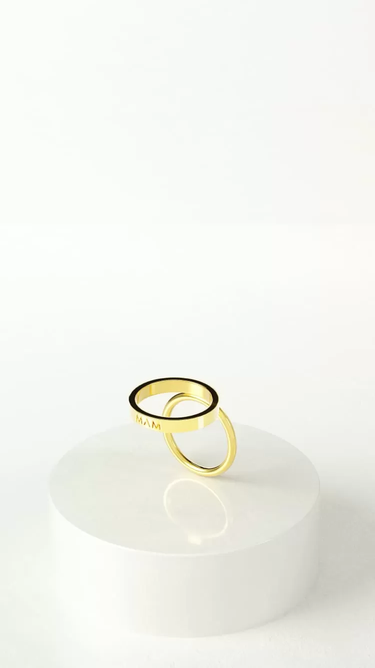 Gold circle ring