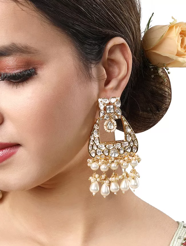 Gold Plated Kundan Earrings