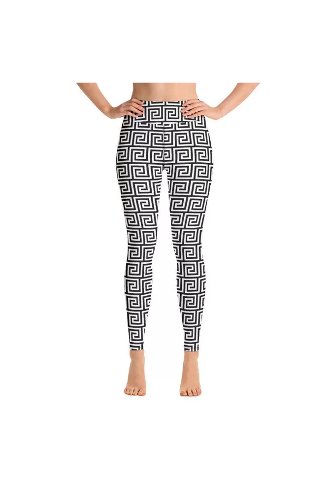 Greek Key Yoga Leggings