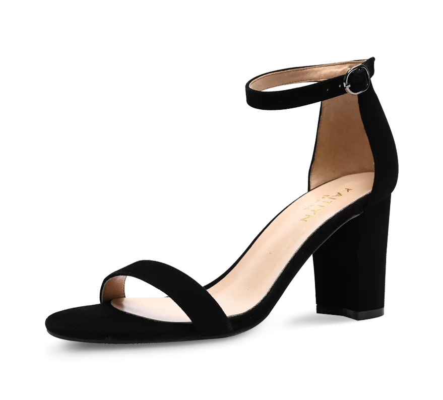 Heather Block High Heel Sandals - Final Sale