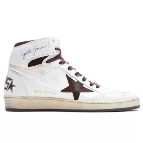 Hi Sky Star Nappa Sneaker - White/Beige/Chocolate Brown