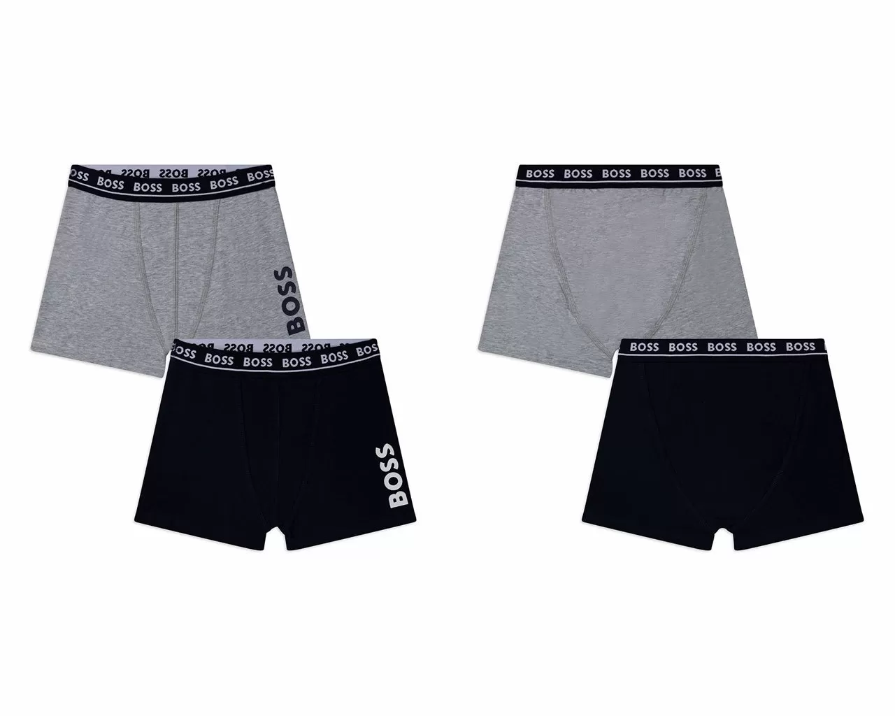 Hugo Boss Boy's J20328 849 Boxer Shorts Navy Grey