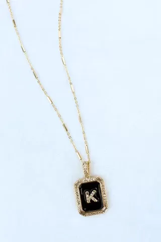 Initial Tile Necklace