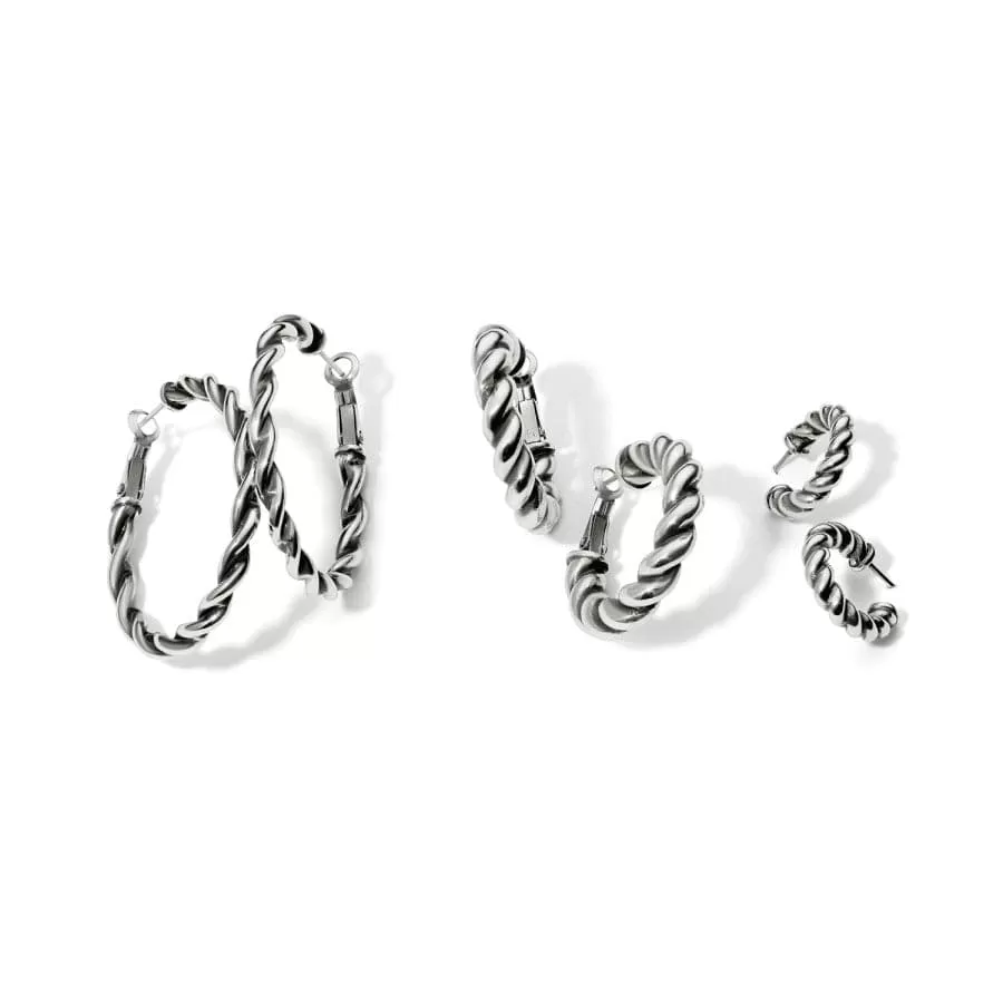 Interlok Twist Oval Leverback Hoop Earrings