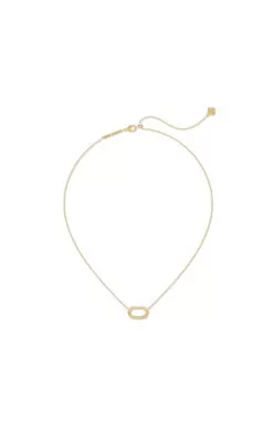 Kendra Scott Elisa Ridge Open Frame Short Pendant Necklace - Gold OR Silver