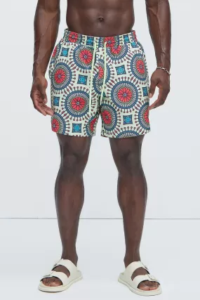 Keystone Geometric Swim Trunks - Multi Color