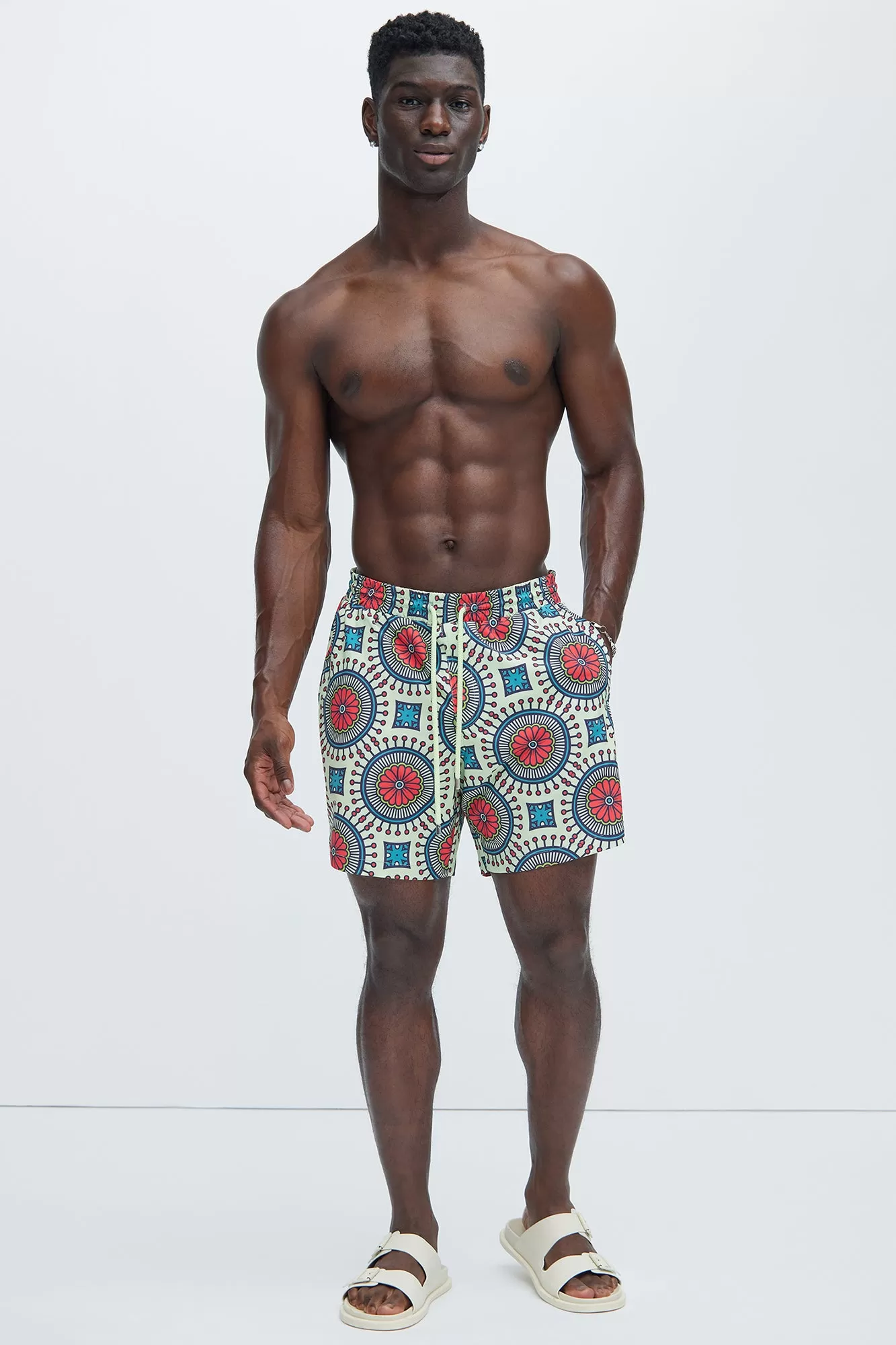 Keystone Geometric Swim Trunks - Multi Color