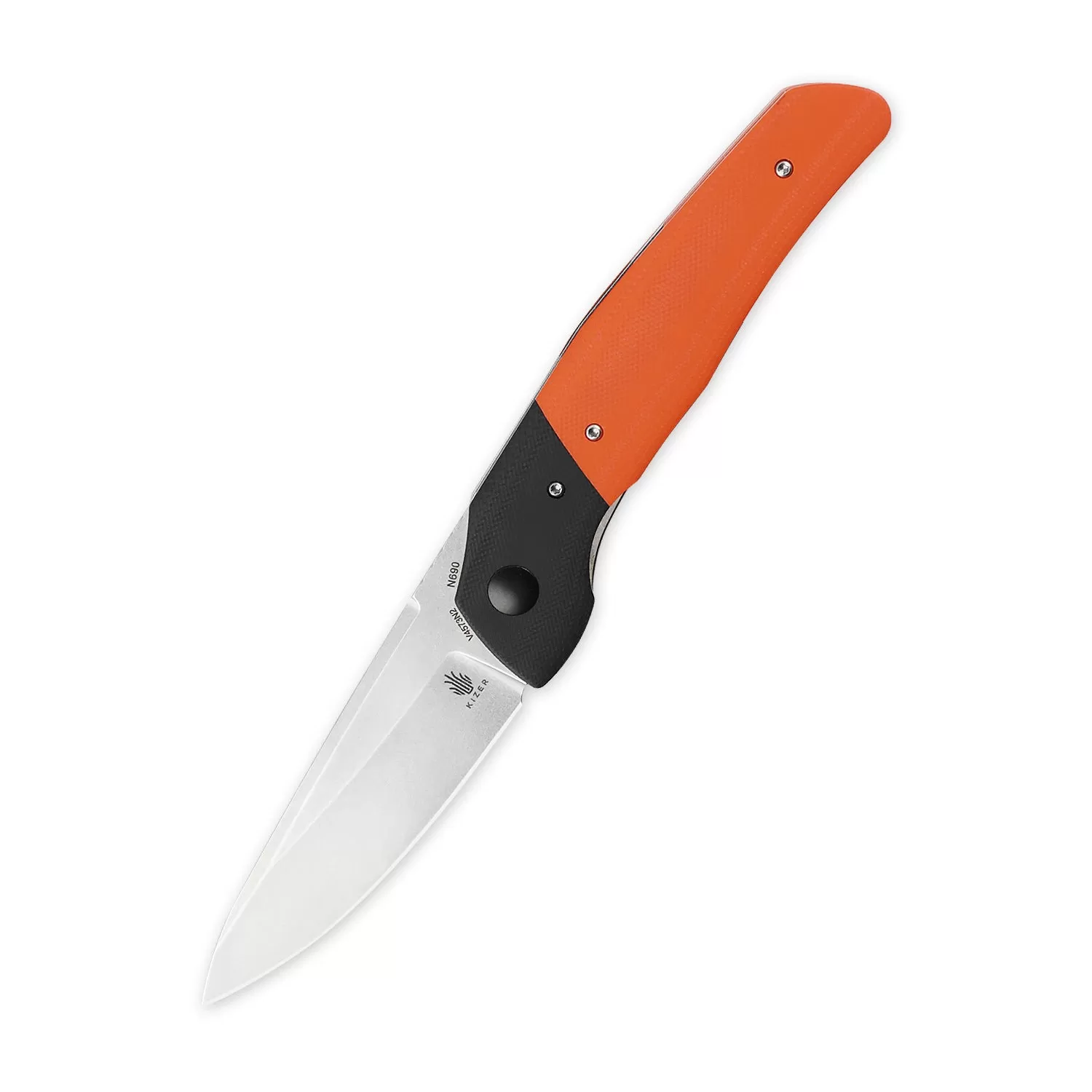 Kizer Arsenyan In-Yan Liner Lock Knife Orange G-10 V4573N2 (3.9 Satin)