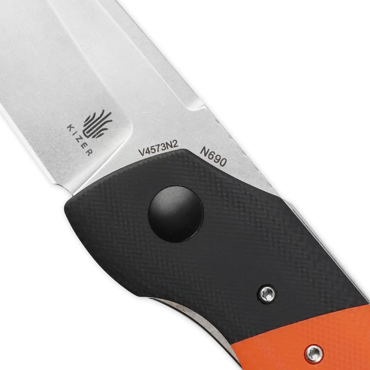 Kizer Arsenyan In-Yan Liner Lock Knife Orange G-10 V4573N2 (3.9 Satin)