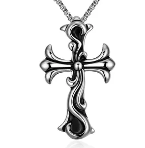 Ladies Curvy Cross Necklace