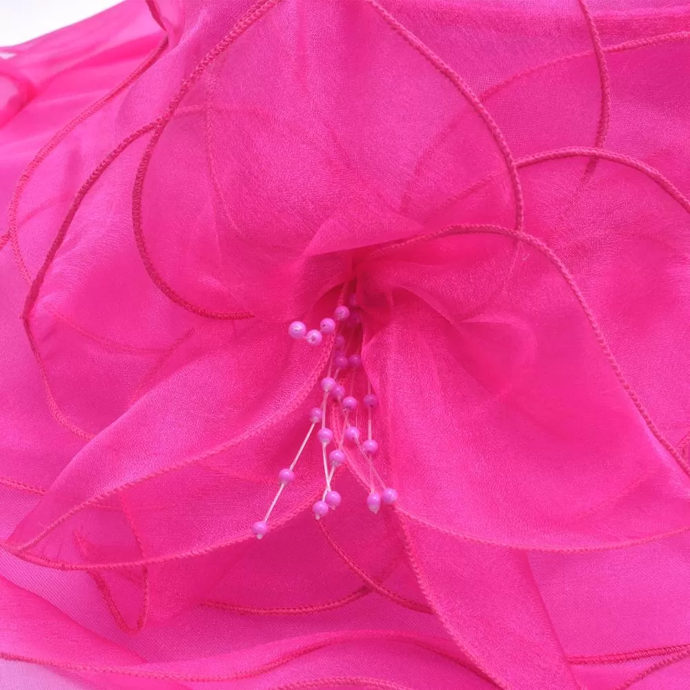 Ladies Floppy Wide Brim Organza Sun Hat