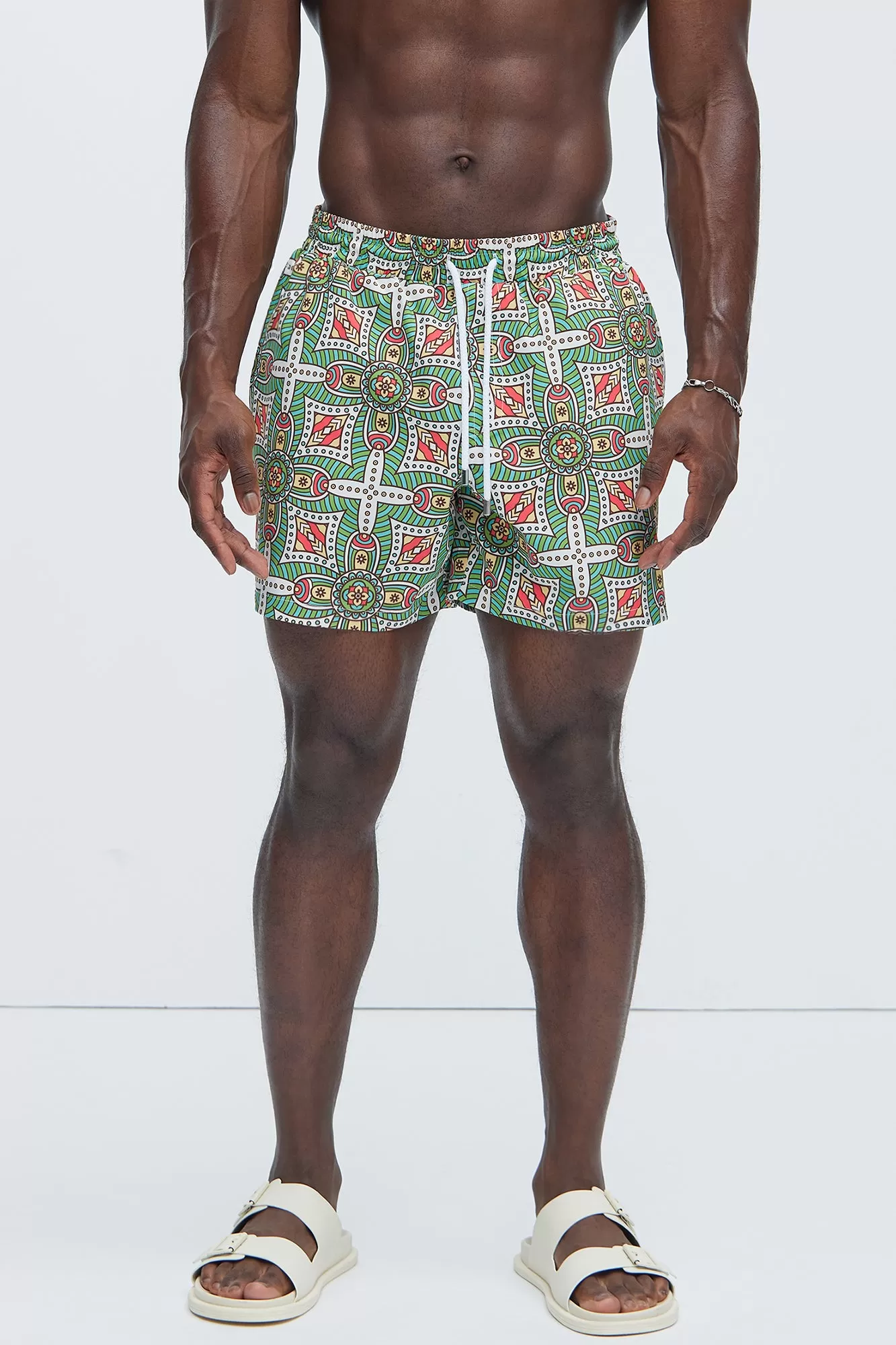 Lark Geometric Swim Trunks - Multi Color