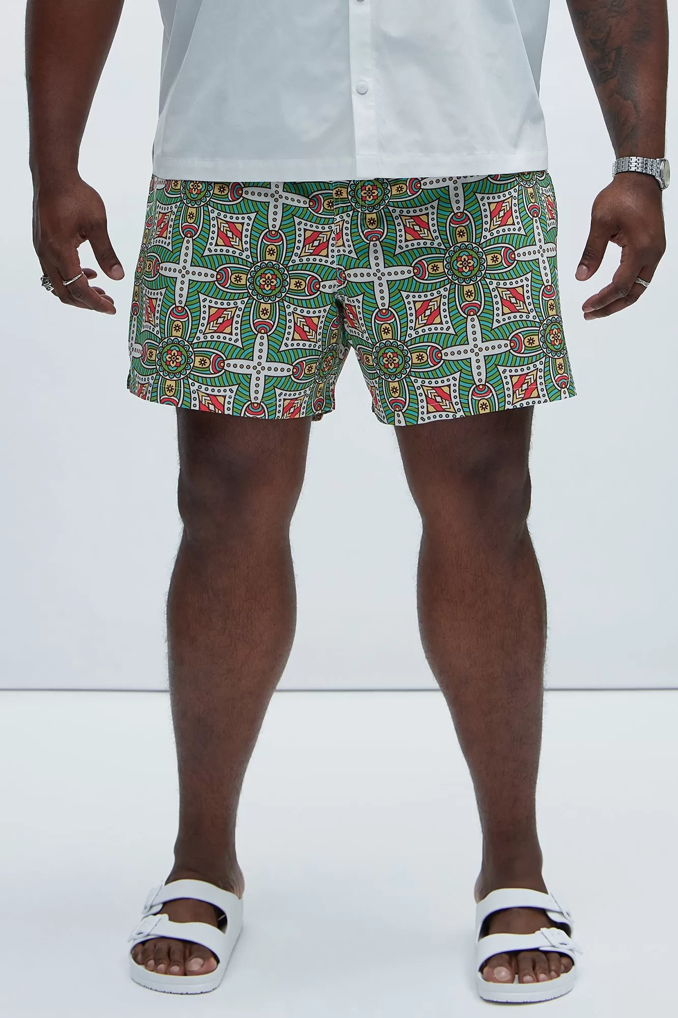 Lark Geometric Swim Trunks - Multi Color