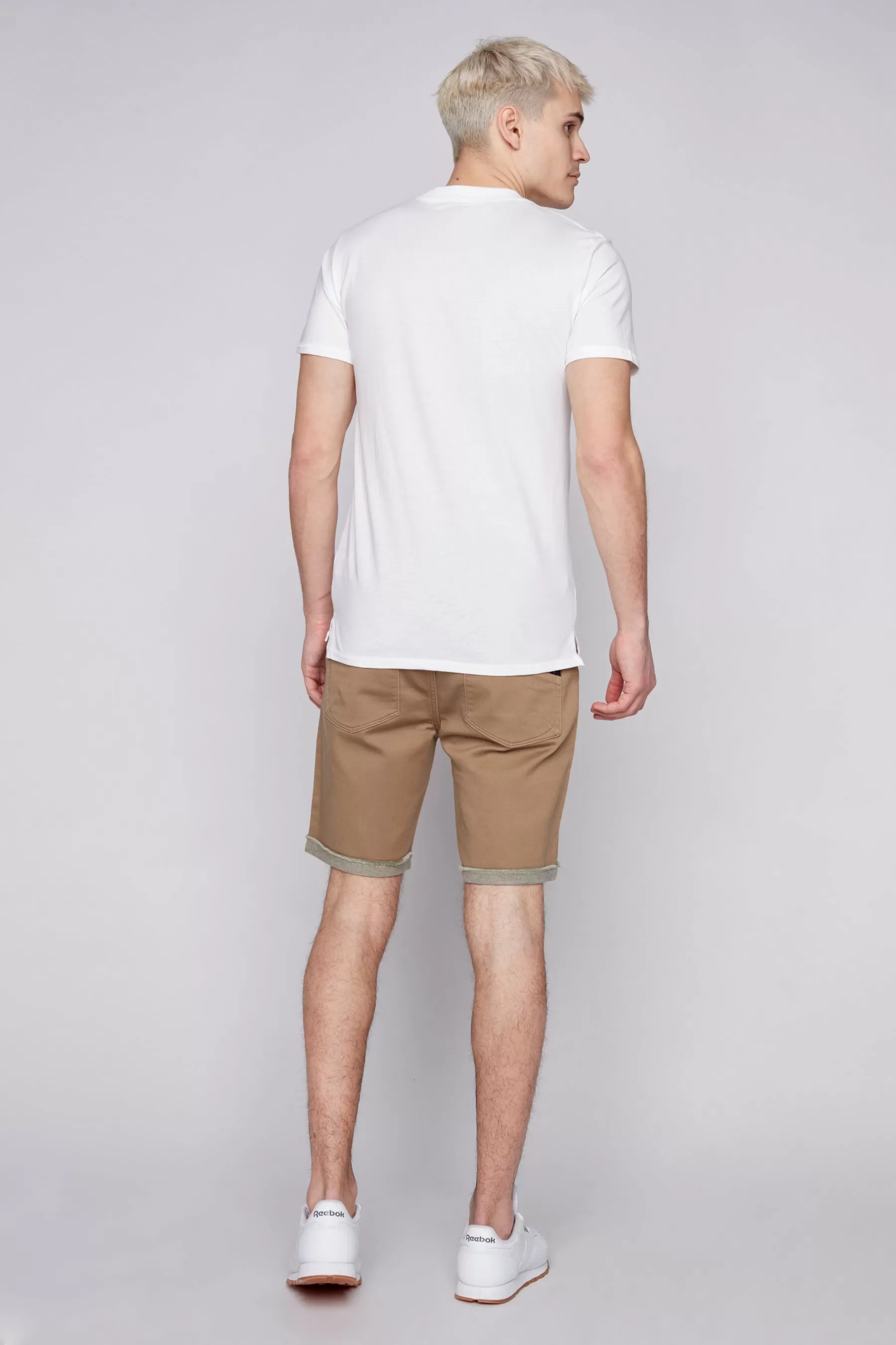 LENNON - Mens Rolled Up Shorts - Beige