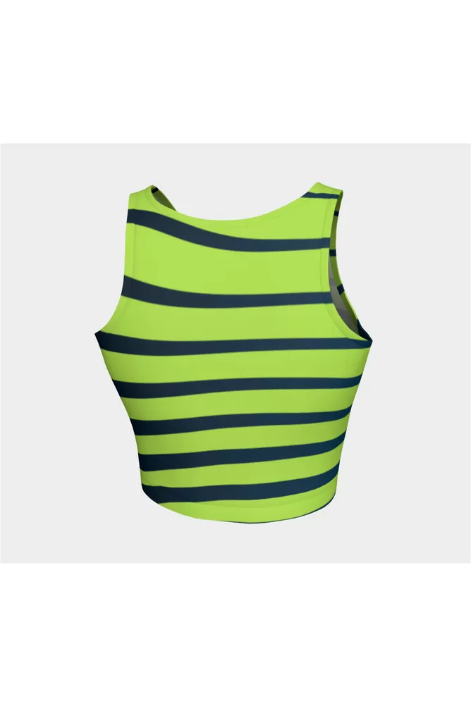 Lime Green Zebra Athletic Top