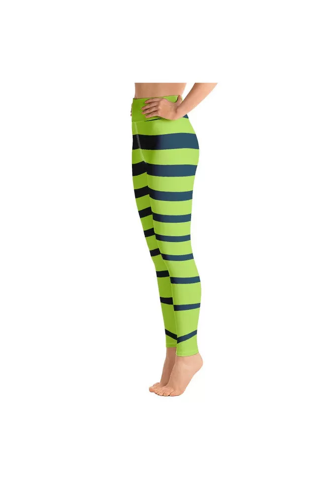 Lime Zebra Yoga Leggings