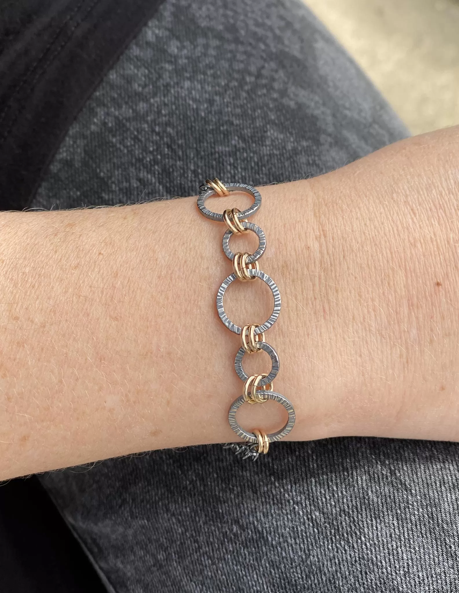 Lined Linked Connections Bracelet (B341)