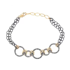 Lined Linked Connections Bracelet (B341)