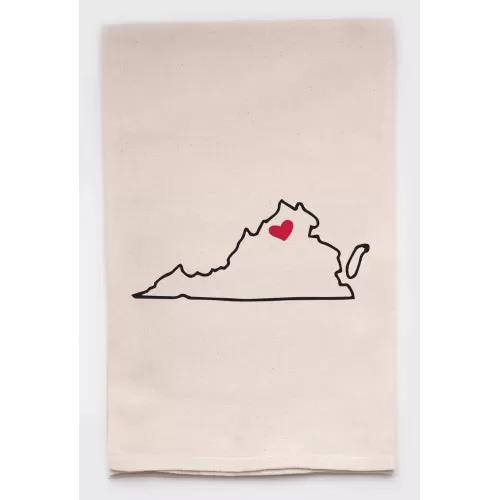 Love Virginia Natural Kitchen Tea Towel