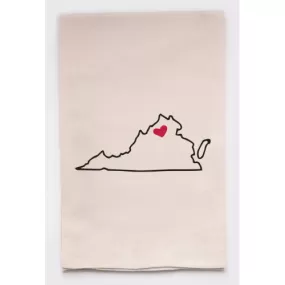 Love Virginia Natural Kitchen Tea Towel