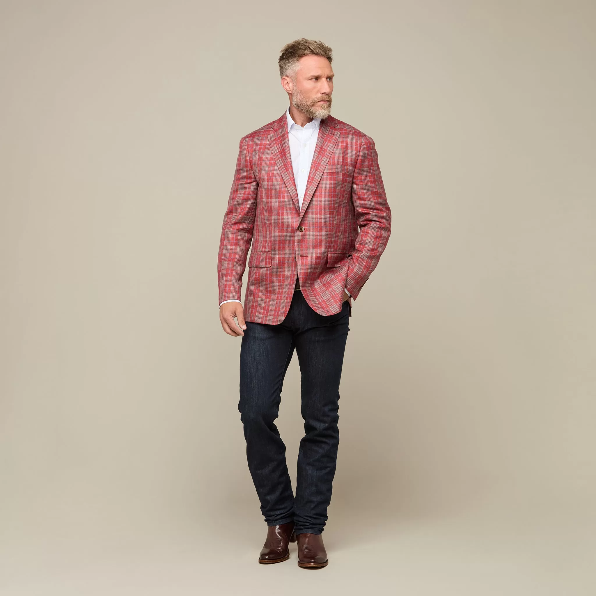 Lucchese Sport Coat :: Red/Blue