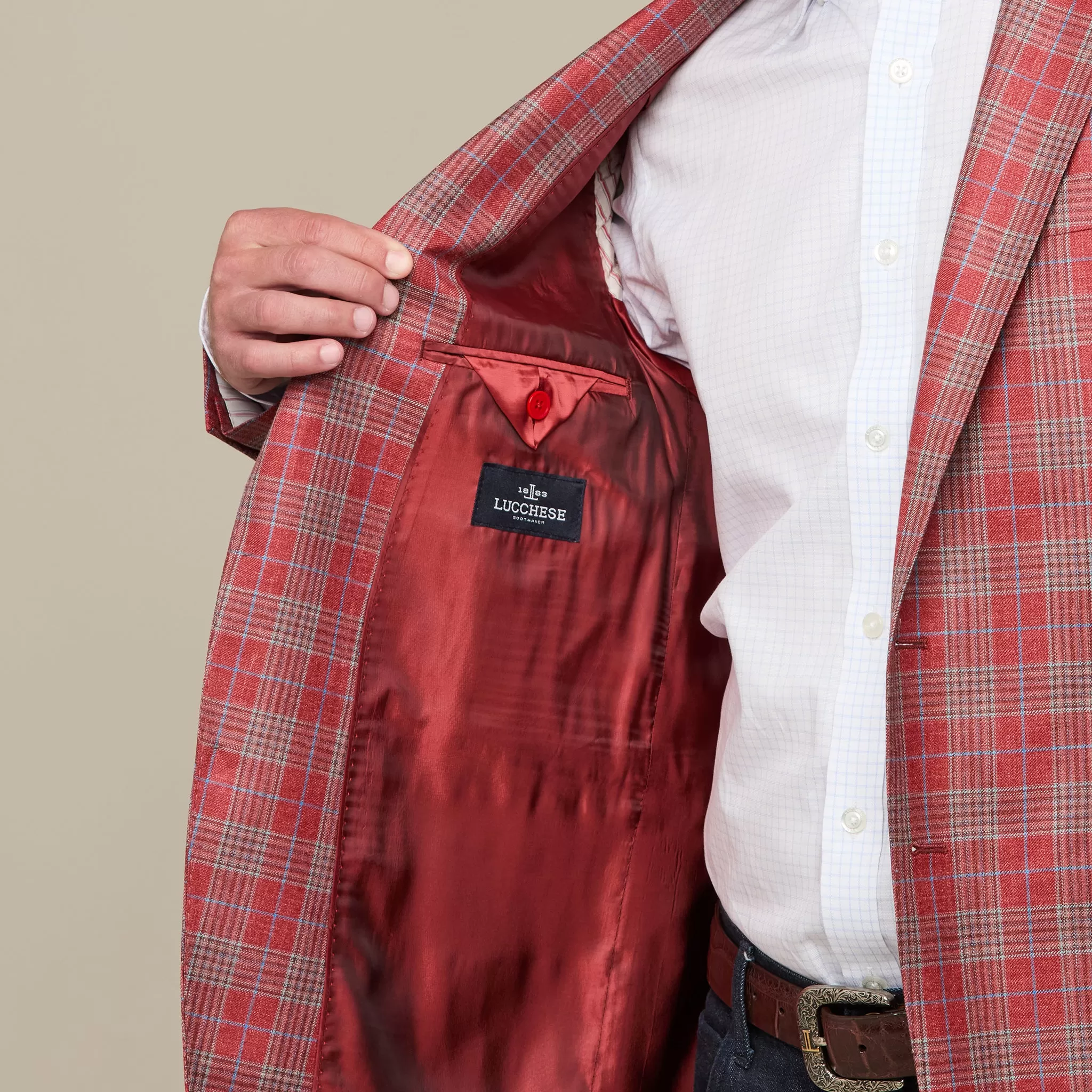 Lucchese Sport Coat :: Red/Blue