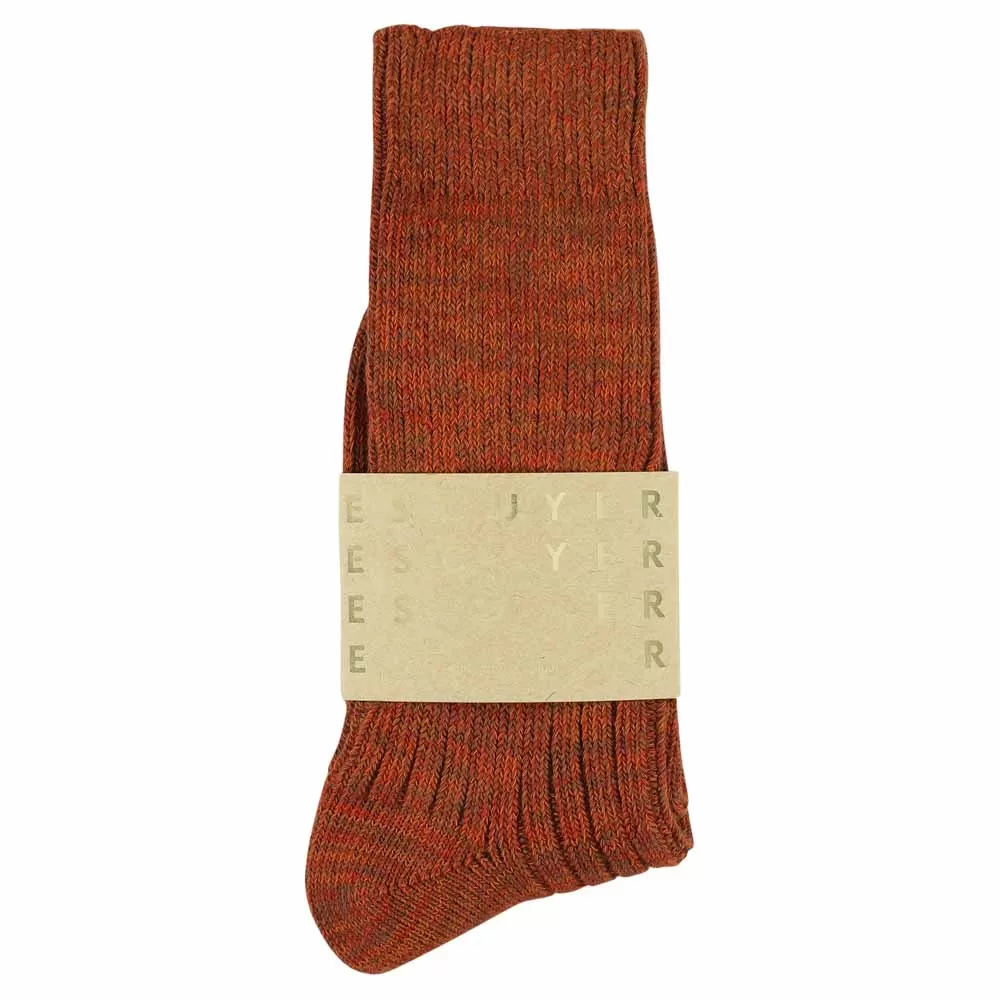 Melange Socks Dark Orange