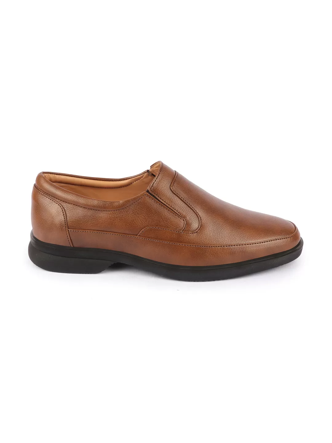 Men Tan Formal Office Meetings All Day Long Outdoor Slip On Shoes