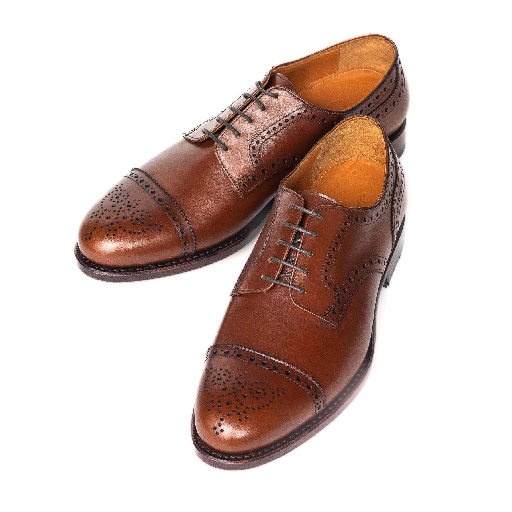 Men's Half Brogue Derby / Cuoio 98846