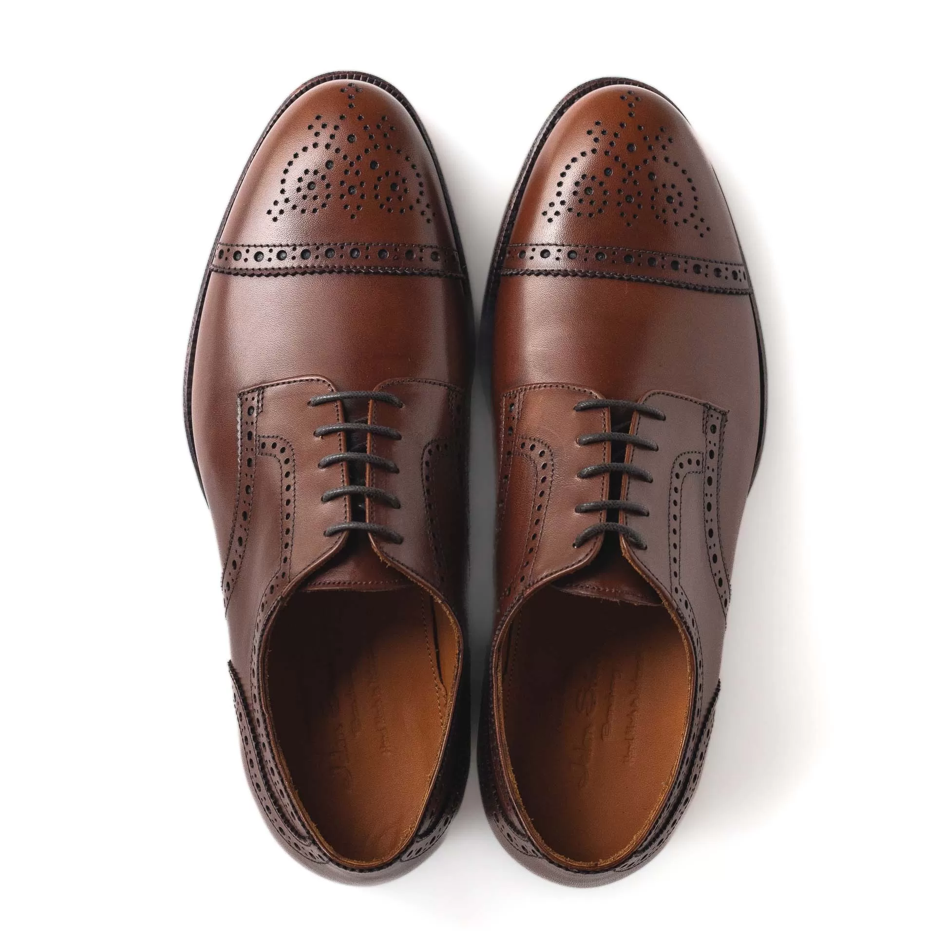 Men's Half Brogue Derby / Cuoio 98846