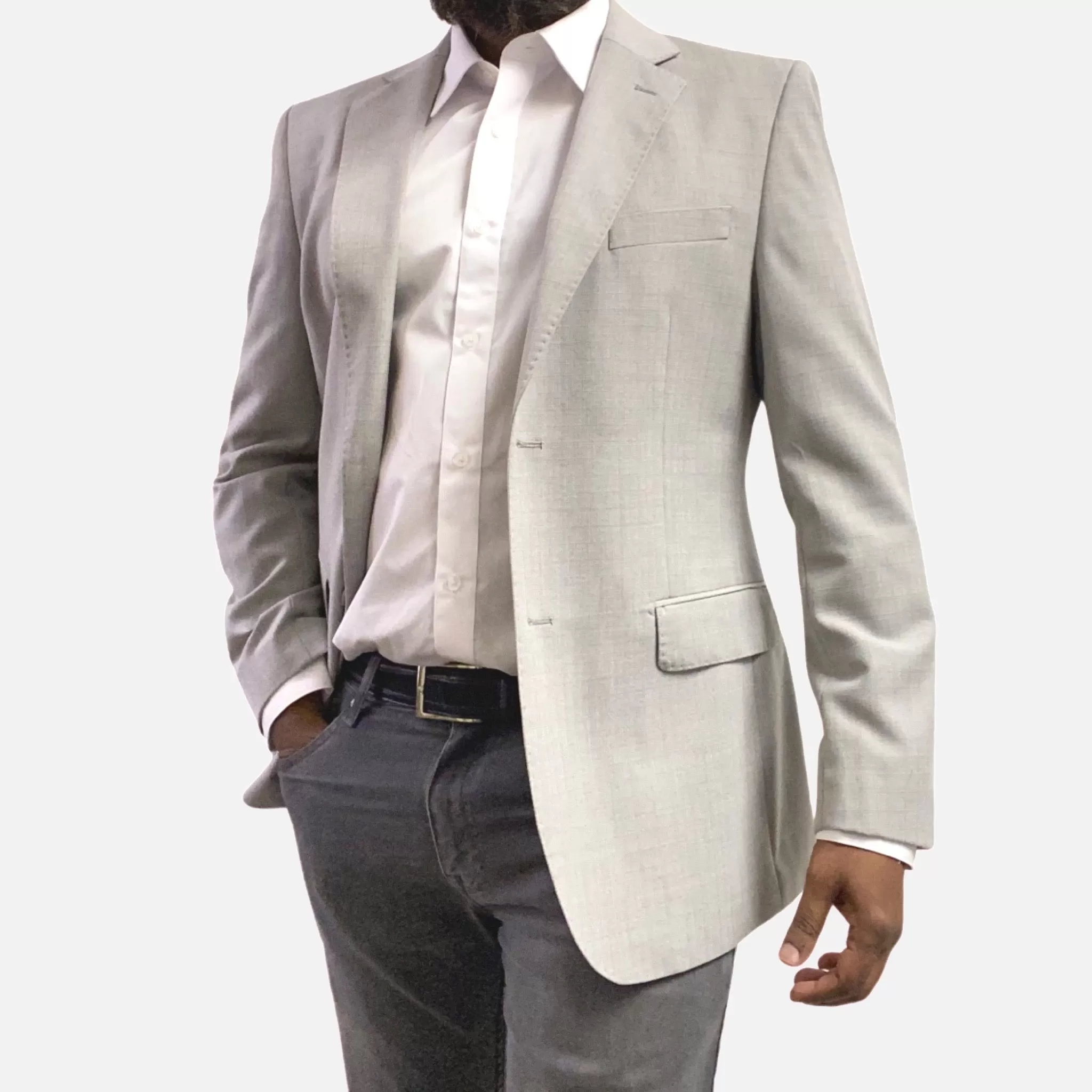 Men's Platinum Color Blazer - Classic fit, Single Breasted