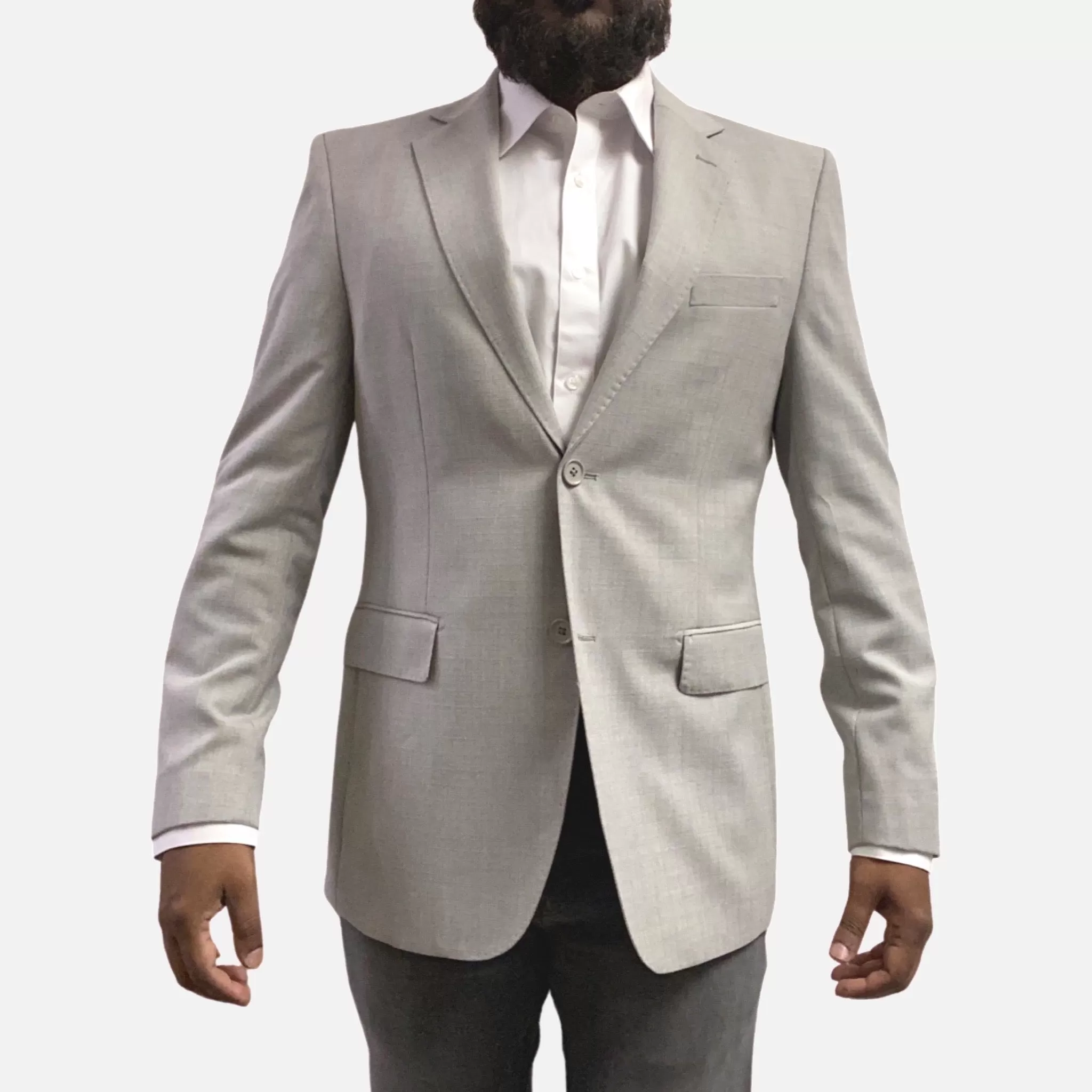 Men's Platinum Color Blazer - Classic fit, Single Breasted