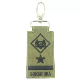 MINI SAF RANK KEYCHAIN - ME8 (OLIVE GREEN) (NEW)