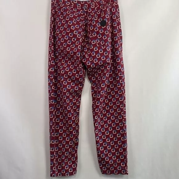 Moschino Rare Vintage Logo Wine Print Jeans