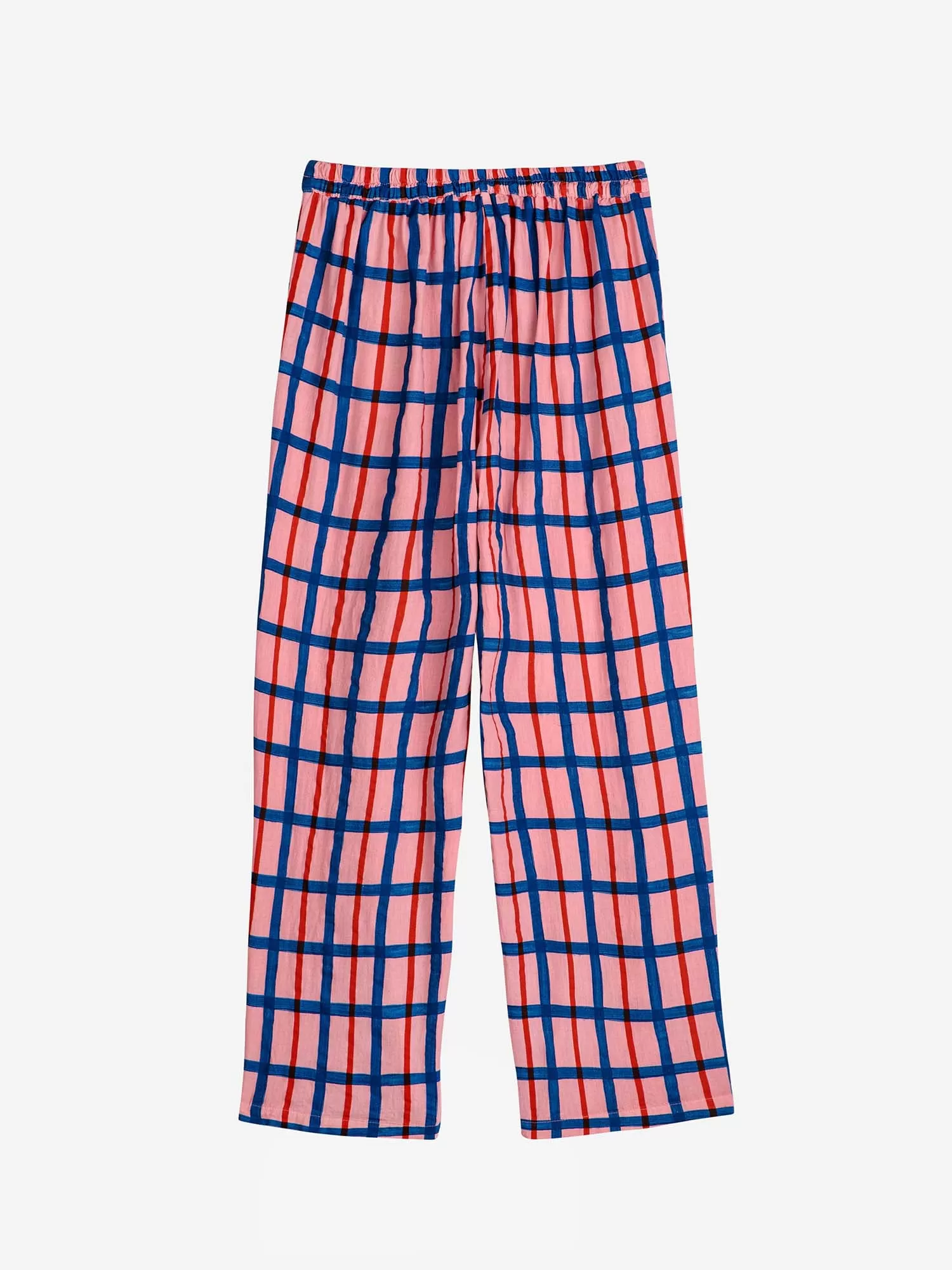 Multicoloured Checked Print Straight Pant