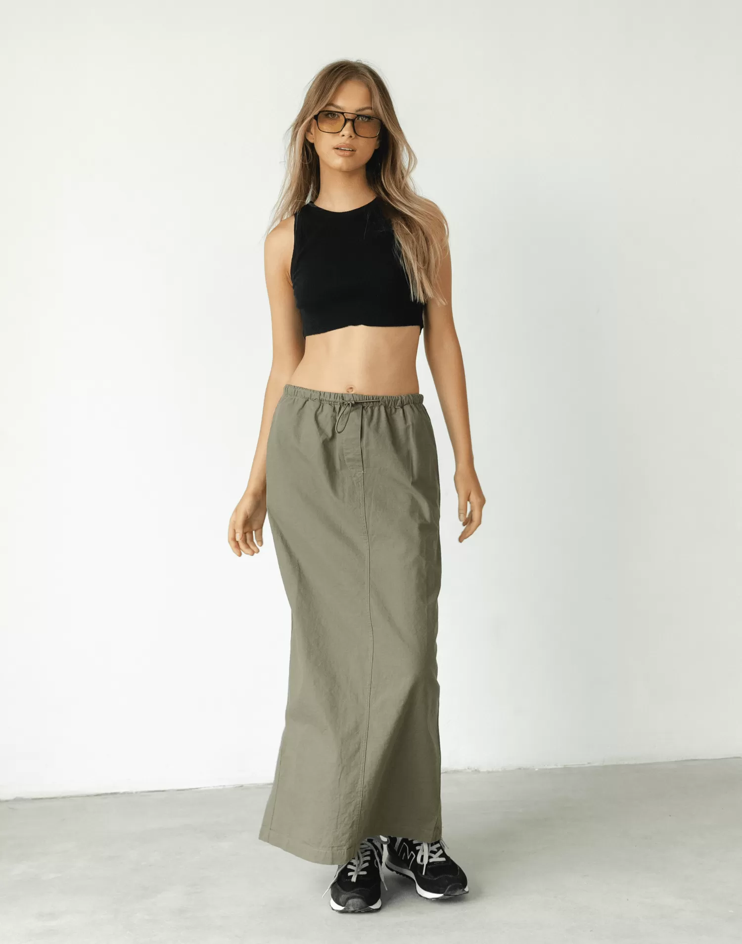 Myrtle Maxi Skirt (Khaki)