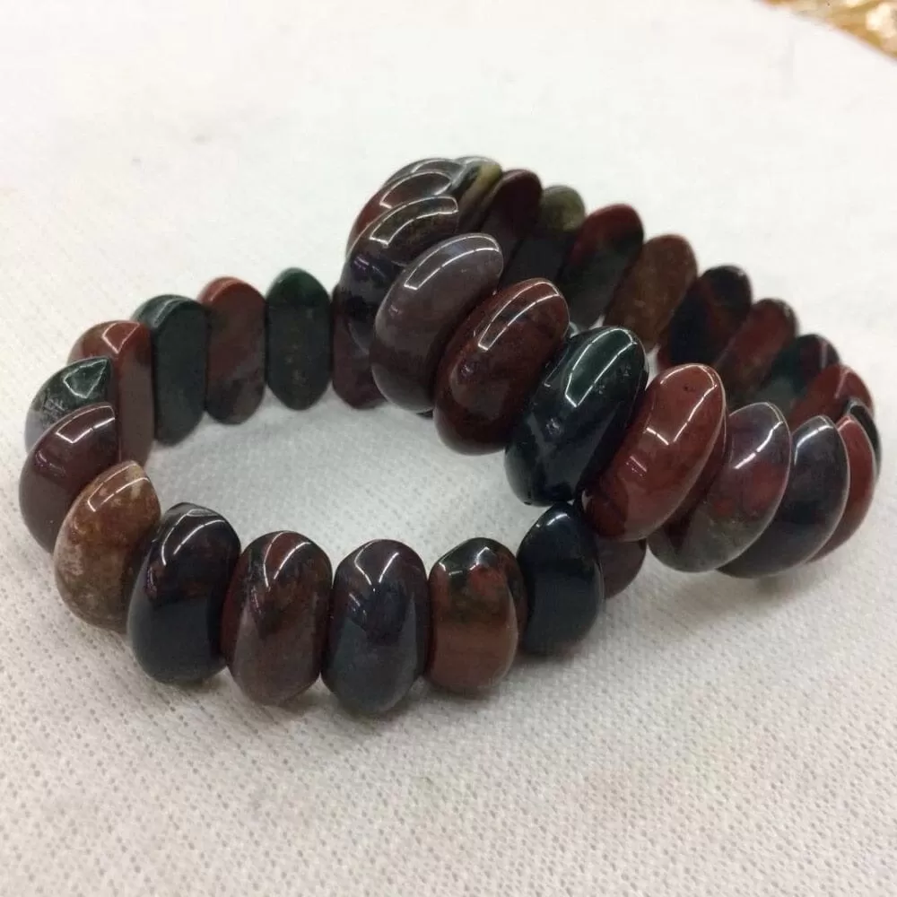 Natural Bloodstone Casual Bracelet