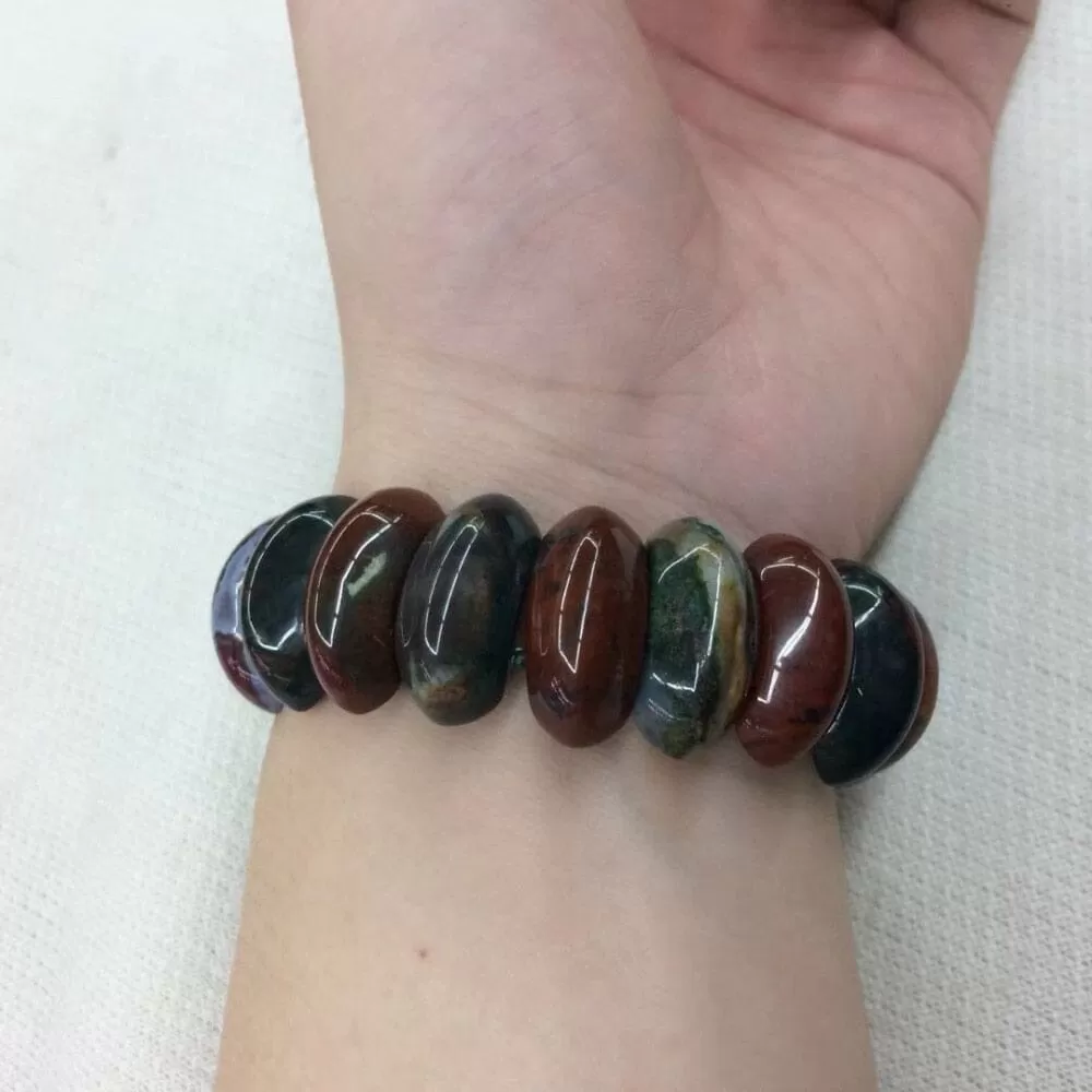 Natural Bloodstone Casual Bracelet