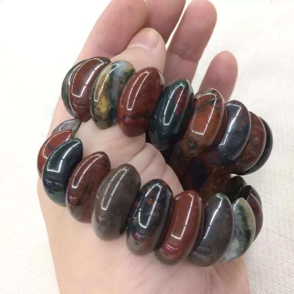 Natural Bloodstone Casual Bracelet