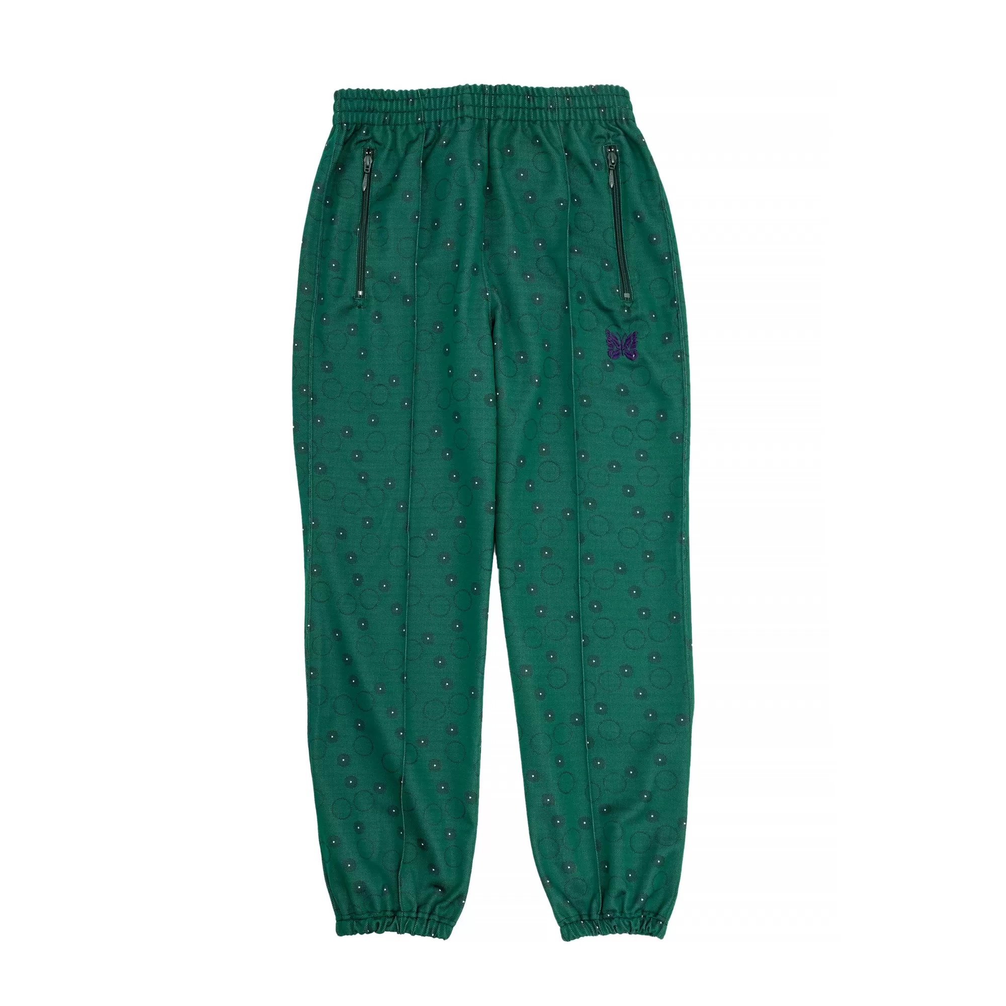 Needles Mens Poly Jacquard Zipped Track Pant