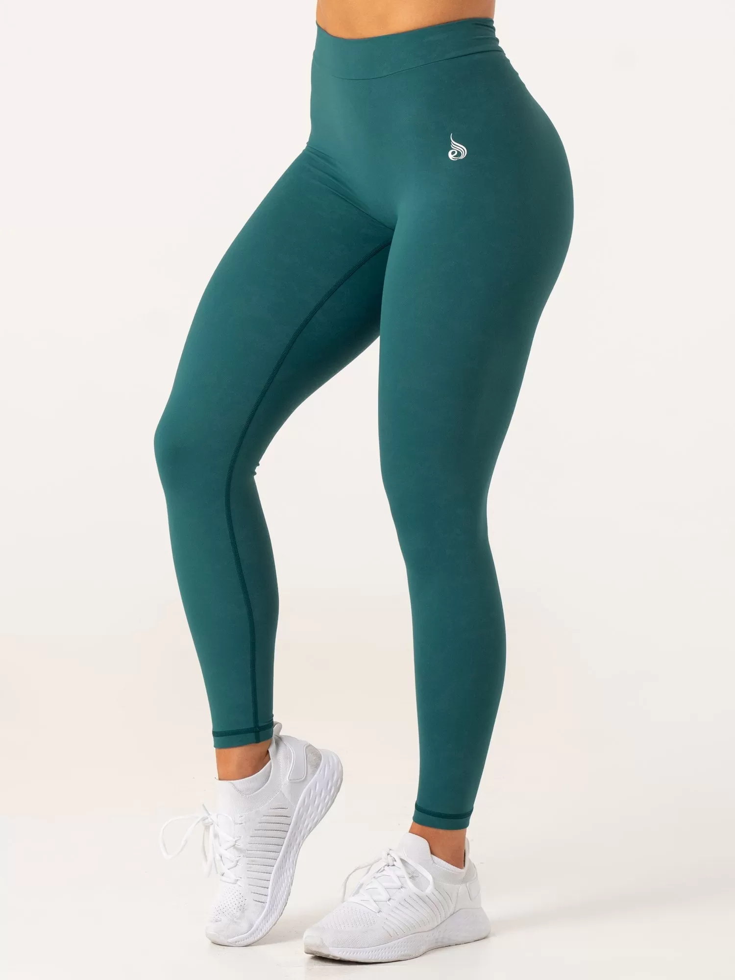 NKD Stonewash V Scrunch Leggings - Emerald Stonewash