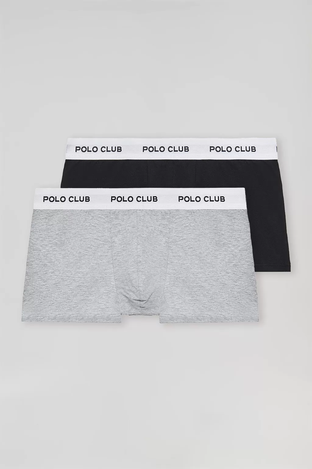 Pack de dos boxers negro y gris con logotipo Polo Club