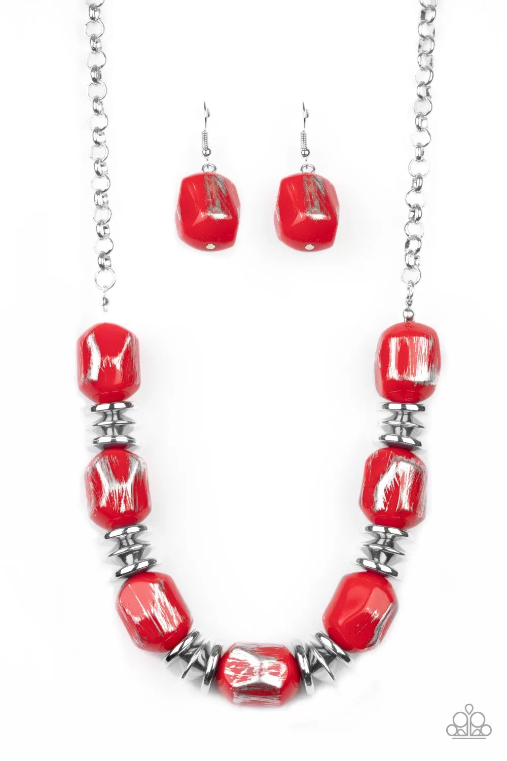 Paparazzi Accessories - Girl Grit - Red Necklace