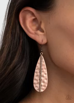 Paparazzi Accessories - On The Up and UPSCALE - Copper Earrings