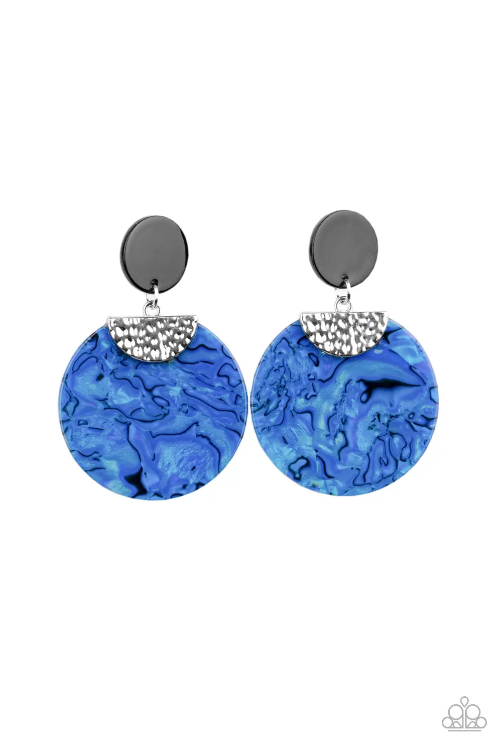 Paparazzi Accessories - Really Retro-politan - Blue Earrings