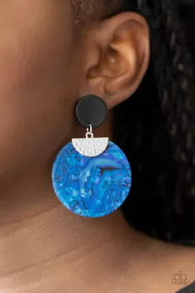 Paparazzi Accessories - Really Retro-politan - Blue Earrings