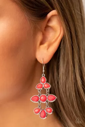 Paparazzi Bay Breezin - Red Earrings