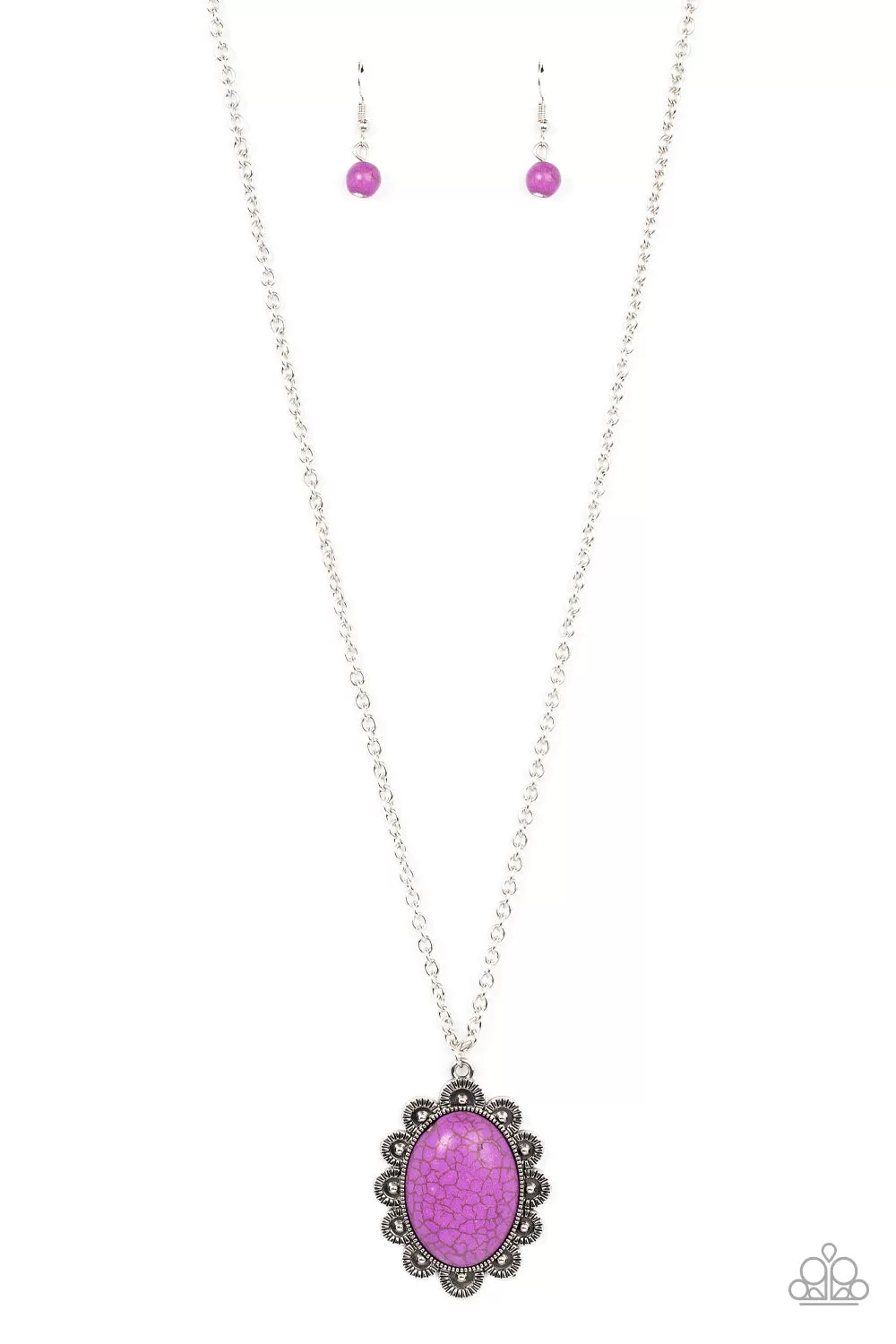 Paparazzi Daisy Dotted Deserts - Purple Long Necklace