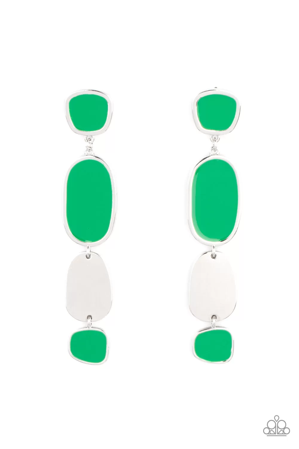 Paparazzi Earrings ~ All Out Allure - Green